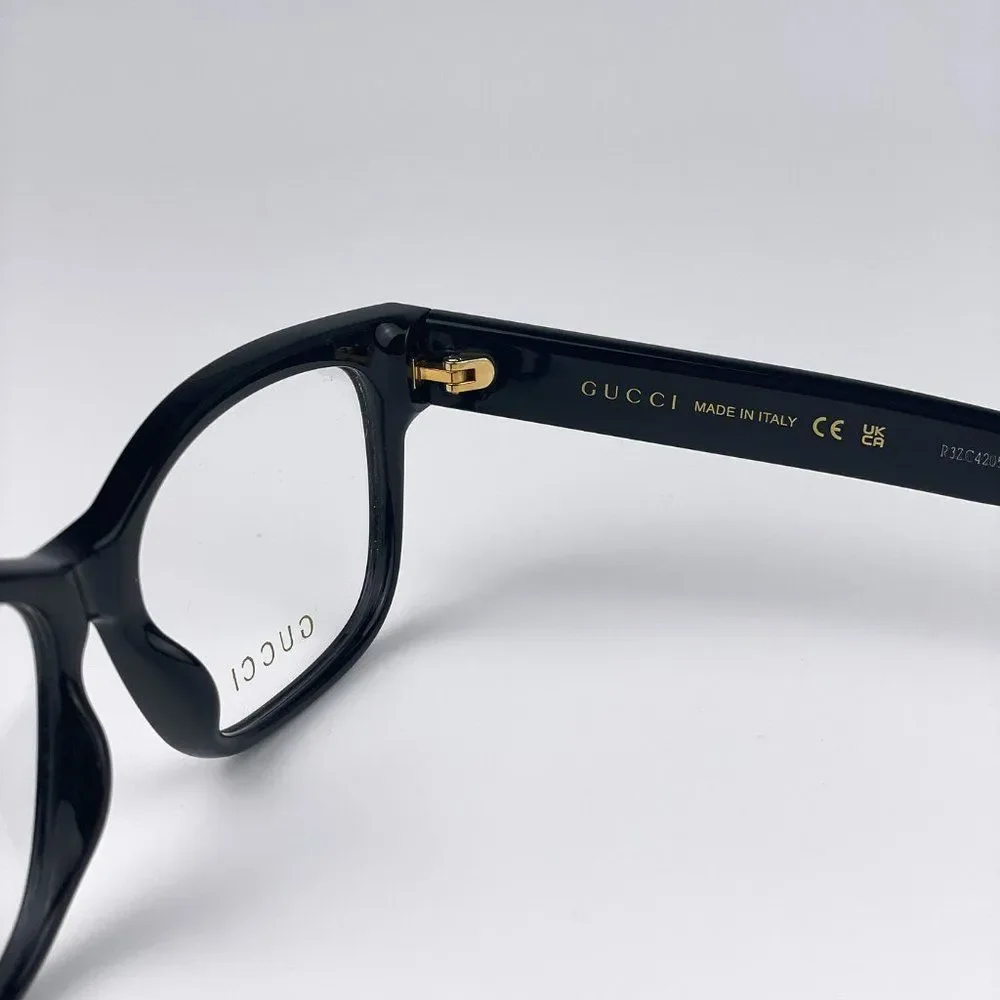 Gucci GG1341O 001 Eyeglasses Black Rectangle Women